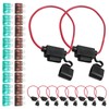 Vkinman 10 Pcs 12 Gauge 12 Volt Inline Fuse Holder