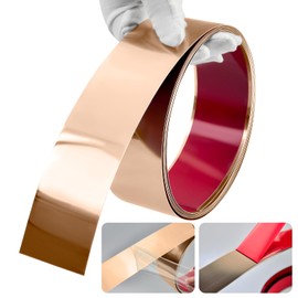 Self-Adhesive Stainless Steel Wall Trim, Flexible Molding & Wall Trim,Peel and Stick Trim and Molding Mirror Trim for Wall Ceiling, Cabinet, Door Frame Moulding (10Ft x 2inch, Titanium Gold)