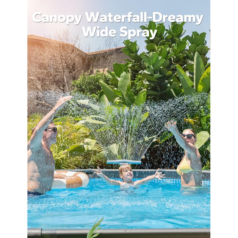 POOLHACKER Original Pool Sprinkler Fountains for Above and In-ground Pools,
