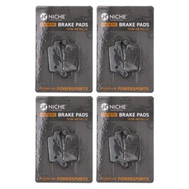 NICHE Brake Pad Set for Suzuki DRZ400 Kawasaki KX250 KX125 KLX250 Honda CR250R Yamaha YZ426F Rear Semi-Metallic 4 Pack