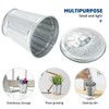 Zhuluck Silver Mini Galvanized Trash Can with Lid Mini Wastebasket