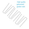 LiGuVCY 6 inch 200 Pack Galvanized Landscape Staples, 11 Gauge