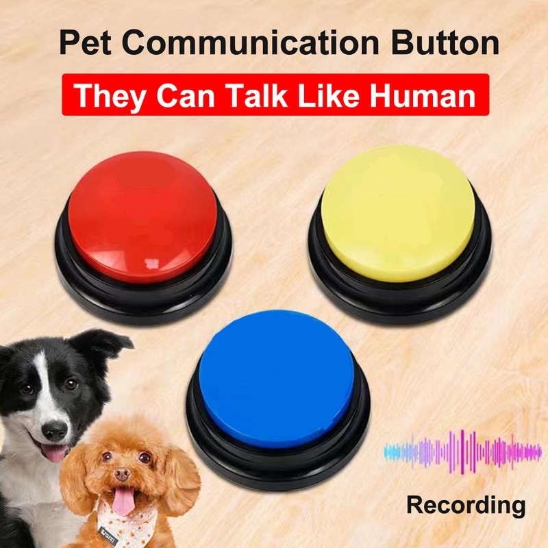 Dog Buttons Training Voice Recorder Squeeze Box Interactive Dog Communication
