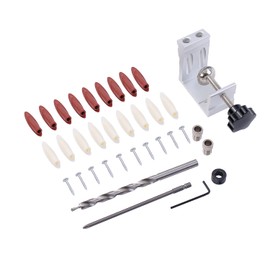 KATSU 15 Degree Pocket Hole Screw Jig Kit 36PCs, Aluminum Mini Pocket Hole Jig Dowel Drill Joinery Set, Woodworking Drilling Guide Positioner Punch Locator Tool 105405