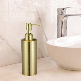 Fenteer 260ml Gold Soap Dispenser Hand Soap Dispenser for Kitchen Sink Toilet Dorm