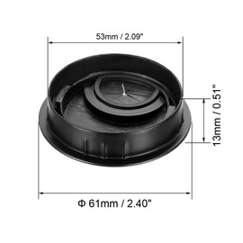 uxcell Cable Hole Cover, 2-1/8" Zinc Alloy Desk Grommet for Wire Organizer (Black)