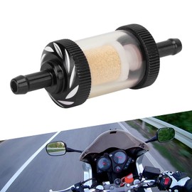 Motorcycle Fuel Filter, Motorcycle Fuel Filter, Practical Durable for 6 mm Diameter Motorcycles (Black)