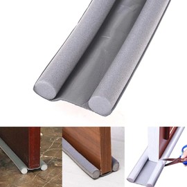 EZONEDEAL Large Door Draft Stopper 95CM Under Door Draft Noise Blocker Black Gap Stoppers Entry Door Draft Guard for Bottom of Doors Adjustable Twin Door Draft