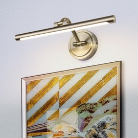 Modern Dimmable Picture Lights for Wall 15.7" Hard-Wired LED Picture Frame Lights for Paintings Gallery Light with Adjustable Swing Arm Display Lights For Artwork, 7W, 2700K, Warm White Antique Bronze