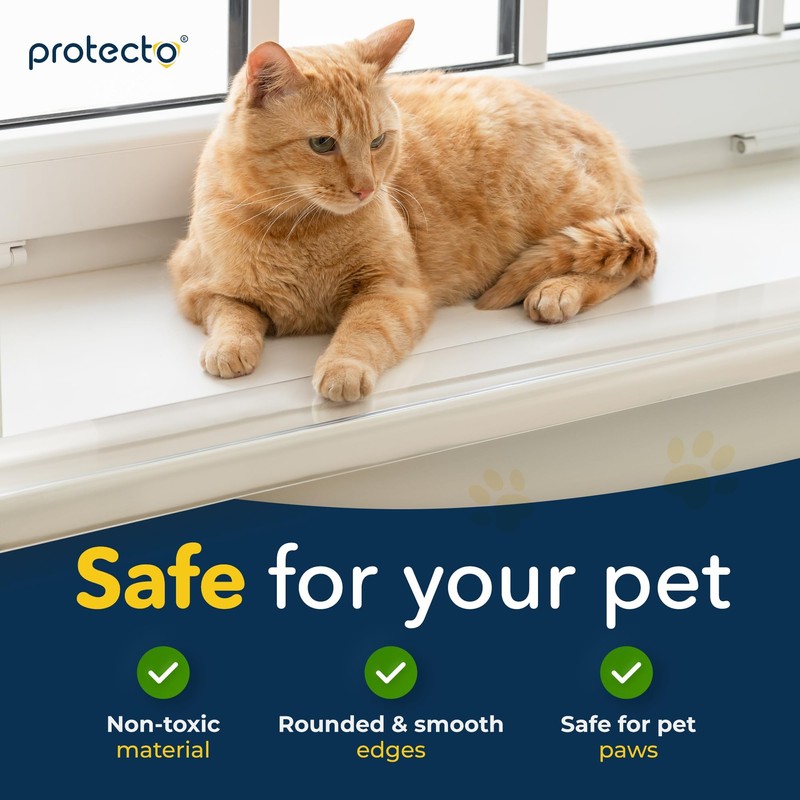 PROTECTO Window Sill Protector from Dogs 35.5 x 3.25 Clear