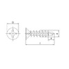 Osato Piercing Screws, Plate Head, 0.2 inch (5 mm) x Length 1.4 inches (35 mm), Pack of 100 (60-437)