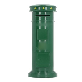 Postbox Piggy Bank Vintage Realistic Metal Decoration Mailbox Figurines Coin Saver for Daily Life Green