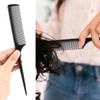 2 Pack Rat Tail Comb for Root Teasing, Black Fine