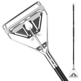 KeFanta 60" Metal Mop Handle Commercial Heavy Duty, Quick Change Industrial Mop Stick Replacemet,Side Gate Mops Head Replacement Holder for Floor Cleaning