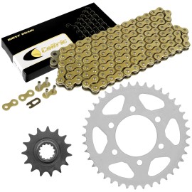 Caltric Drive Chain & Sprockets Kit for Kawasaki ZX600 ZZR600 2005 2006 2007 2008