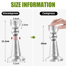 TOKPLNU Magnetic Door Stop, Soft Catch Magnetic Door Holder with Updated Hydraulic Shock Absorber, Stainless Steel, Heavy Duty Magnetic Door Stopper Floor Wall Mounted Outdoor Doorstop, Keep Door Open