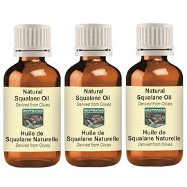 Devprayag Natural Squalane Oil (derived from Olives) Natural Therapeutic Grade (Pack of Three) 100mlx3 (10 oz)