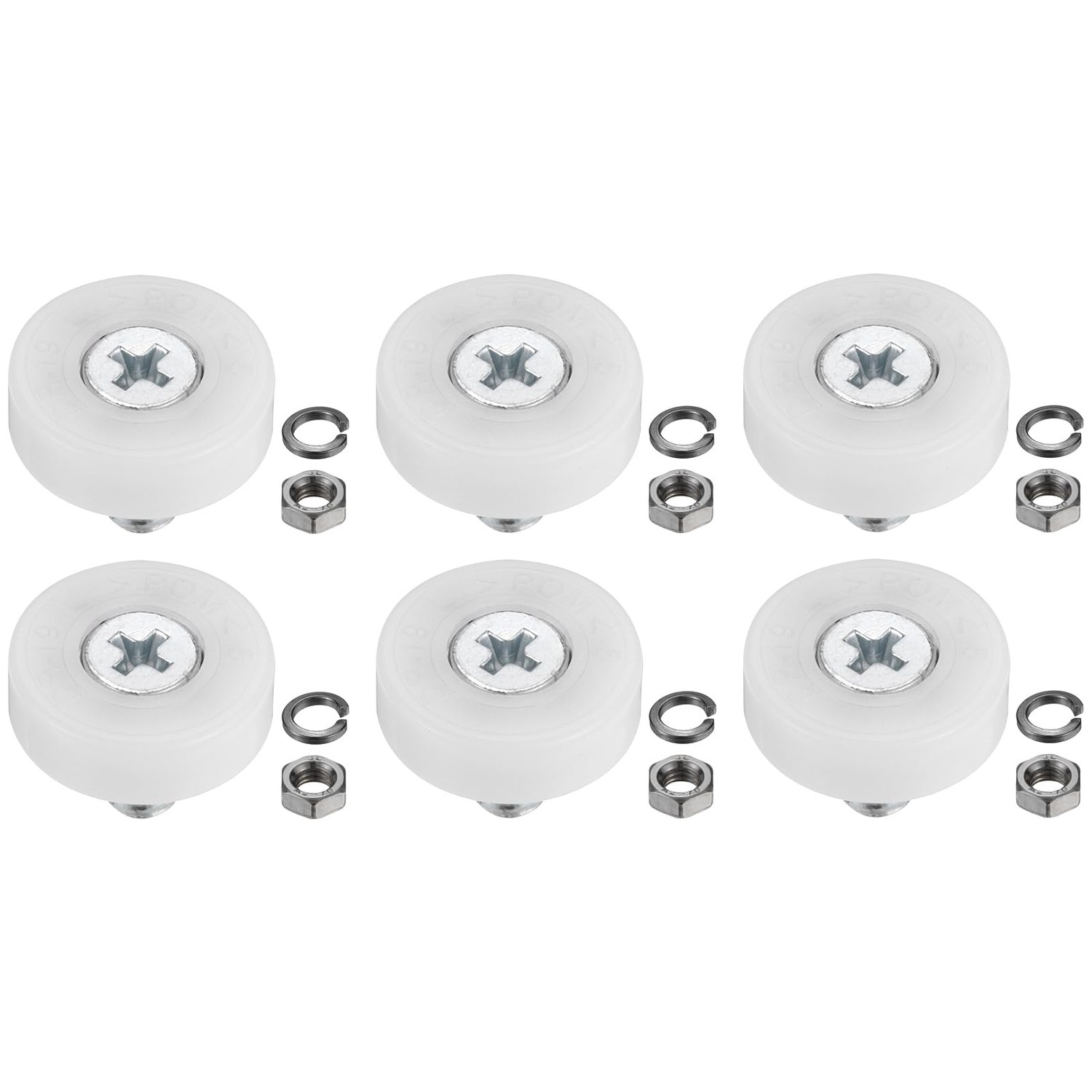 PATIKIL 19mm Drawer Rollers, 6 Set Nylon Positioning Pulleys Small ...