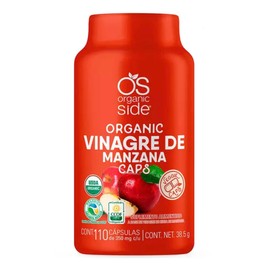 organicside Organic Side Vinagre de Manzana con 110 cápsulas Producto orgánico - USDA                                                                 