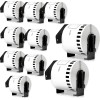 10Rolls 2-3/7" x 100' Continuous Paper Tape DK-2205 For Brother