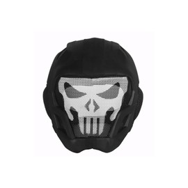 Lancer Tactical Lightweight Mesh Full Protection Face Mask & Helmet - Black