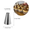 2A Piping Tip 3 Pcs,Large Round Plain Icing Tip for