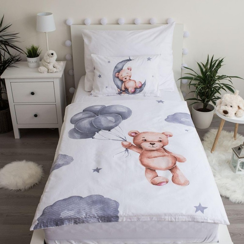 APTEX Baby Bed Linen with Teddy in the Moon 100