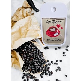 TRANQUIL TOUCH Coffee Bean Scent Hand Sanitizer Spray – 45ml Fine Mist, Kills 99.9% of Germs, with Hyaluronic Acid & Collagen – Travel Size, Non-Sticky, Hydrating Formula (800 Sprays)