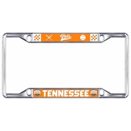 Craftique 2024 National Championships Baseball Tennessee License Plate Frame Vols, Silver Mirror