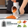 KEOUKE Rotary Cheese Grater with Handle Vegetable Cheese Shredder Slicer