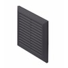 Black Air Vent Grille with Fly Screen and Fitting Frame