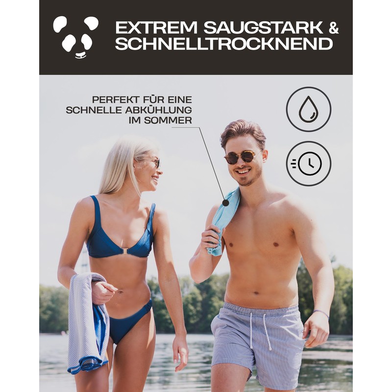 PRIME ART WOOD Bamboo Travel Towel 100 x 50 cm