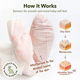 Set de 3 pares de mascarillas para pies exfoliantes para tener una piel suave, con aceite de semillas de girasol y extractos de limón, para hombres y 