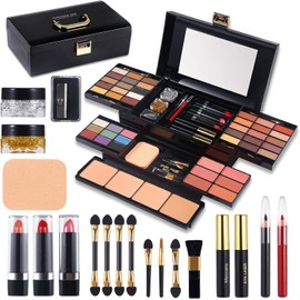 MISS ROSE Paleta De Maquillaje Para Sombra De Ojos, combinación con sombra de ojos Colorete facial Cejas en polvo Delineador de ojos Lápiz Espejo, Kit de maquillaje todo en uno para mujer Kit completo