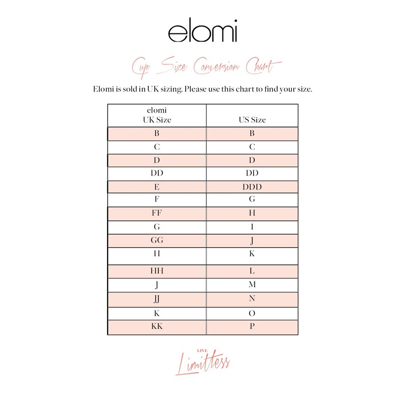 Elomi Women's Plus Size Seamless, Black, 46FF