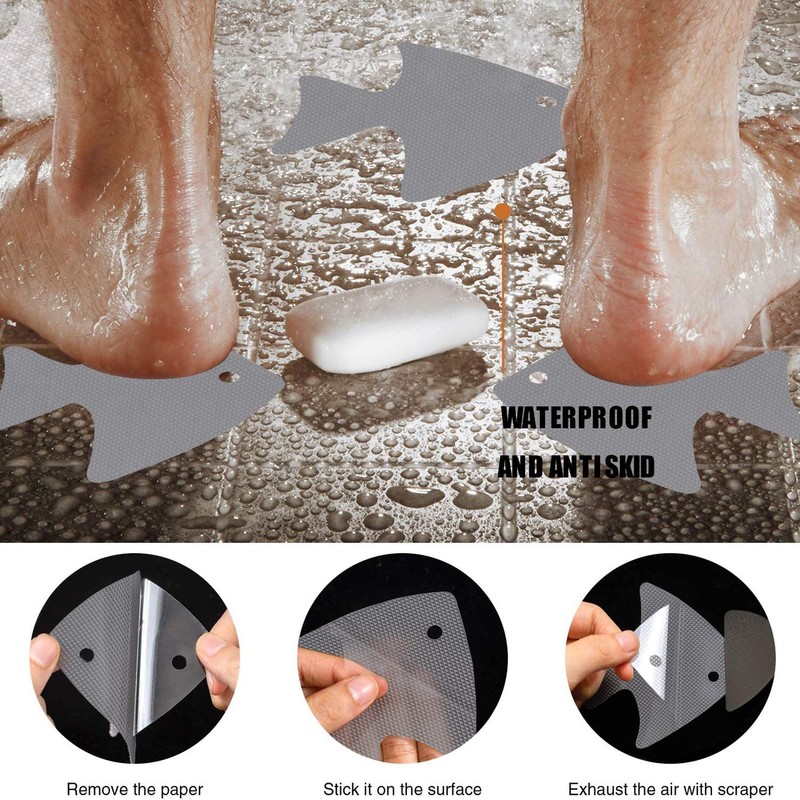 Secopad Bathtub Stickers Non-Slip, 24 PCS Safety Shower Treads Adhesive