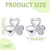 CPJJ Earrings 925 Silver for Women - Clover & Heart