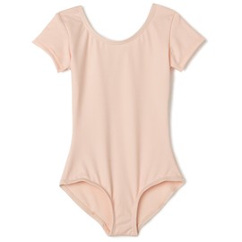 Capezio Little Girls' Team Basic Short Sleeve Leotard,Ballet Pink,S (4-6)