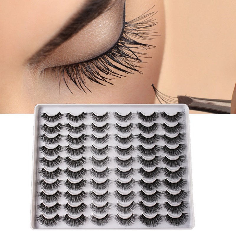 30Pair 3D False Eyelash Fashionable Elegant Comfortable Multi Layer Dense