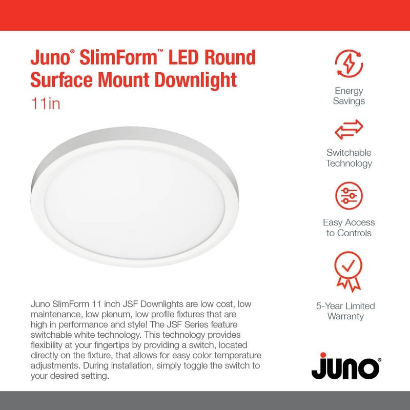 Juno JSF 11IN 13LM SWW5 90CRI 120 FRPC WH M6
