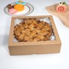 TEMLQPACK 25pcs 9x9x2.5 Inches Brown Bakery Boxes with Window Cookies