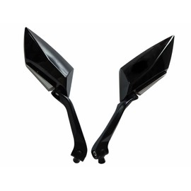 MotorToGo Black Carbon Motorcycle Mirrors for 2007 Yamaha YZF R6
