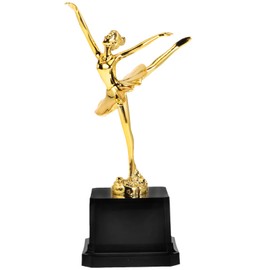 Gatuida Ballet Dance Trophy Cup, Gold Award Trophy, Plastic Party Favor Trophies, 7.87 Inches, Gold, 1pc