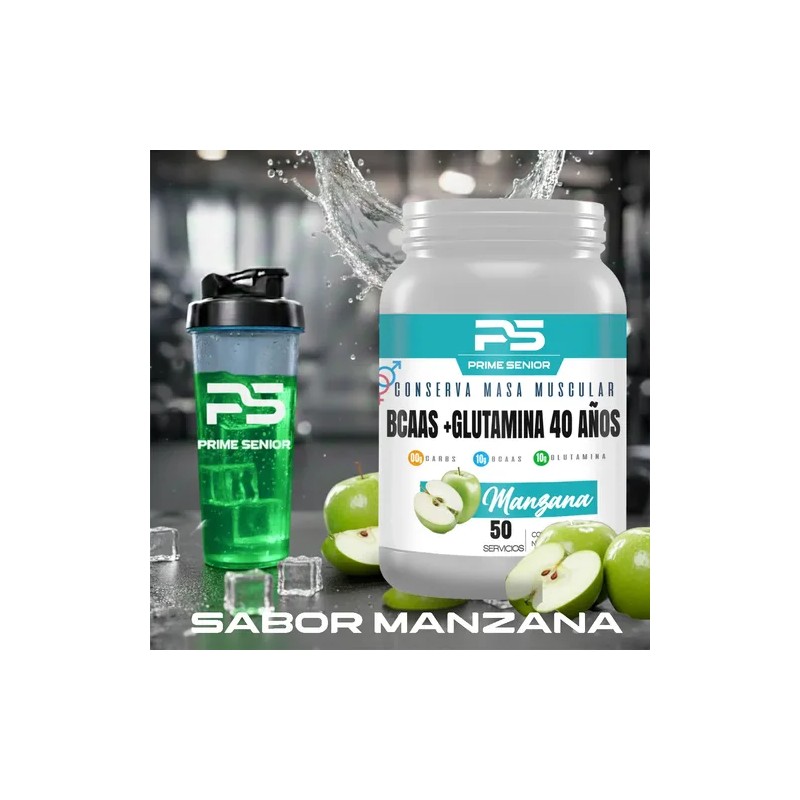 Aminoácidos Bcaas+ Glutamina Prime Senior 1kg Varios Sabores
