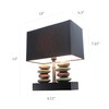 Elegant Designs LT1036-BLK Rectangular Dual Stacked Stone Ceramic Table Lamp,