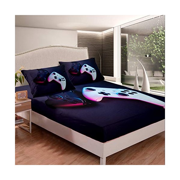 Feelyou Gamer Bed Sheet Set Boys Games Theme Bedding Set
