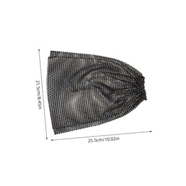 Baluue Rhinestone Mesh Head Scarf Stretchy Fishnet Headwrap with Glitter Crystal Accents for Women Rave Hair Accessories Party Hair Jewelry Nightclub Festival Headband