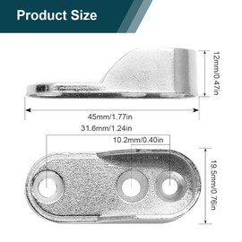 OIGWBPH 4pcs Wardrobe Rail Bearing Oval Bracket for Clothes Rail Cupboard Metal Clothes Rail Holder for Oval Rod Wardrobe Hanger for Wall Mounting