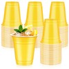 LIKAJON 50 Yellow Plastic Cups, 12 oz Disposable Cups, Drinking