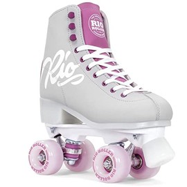 Rio Roller Script Quad Skates - Grey/Purple